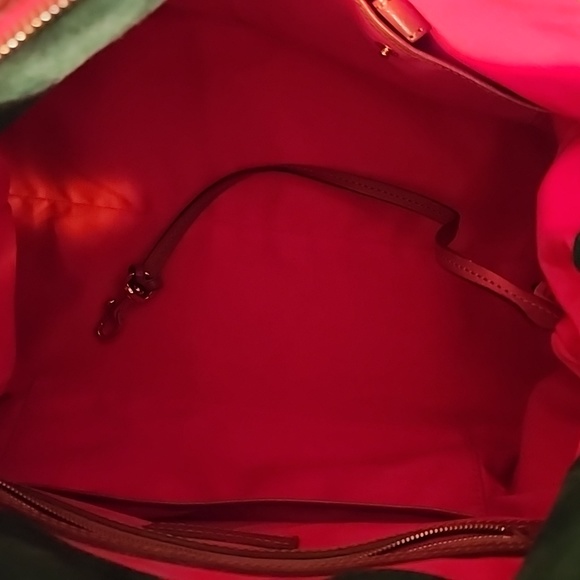 Dooney and Bourke Large Leather Ostrich Satchel - Picture 5 of 12